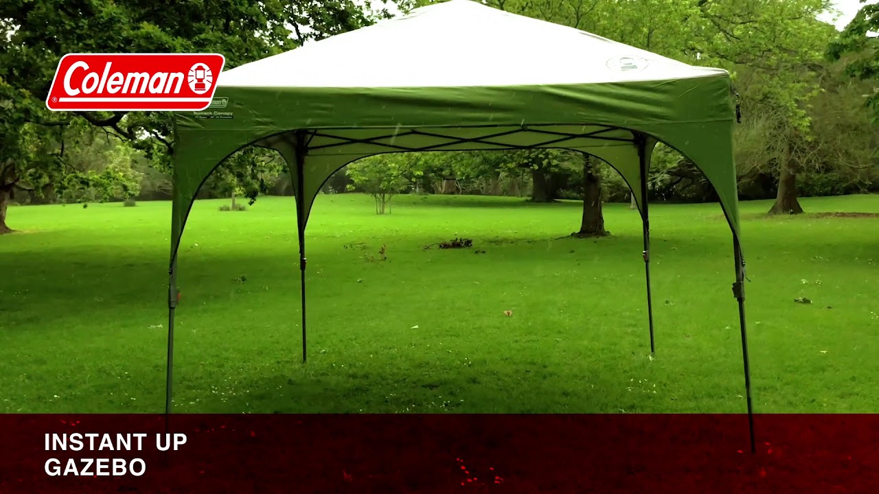 Coleman Instant Up Lighted Gazebo 3x3 Coleman 3x3 Gazebo - YouTube