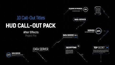 10 HUD Call Out Titles After Effects Templates