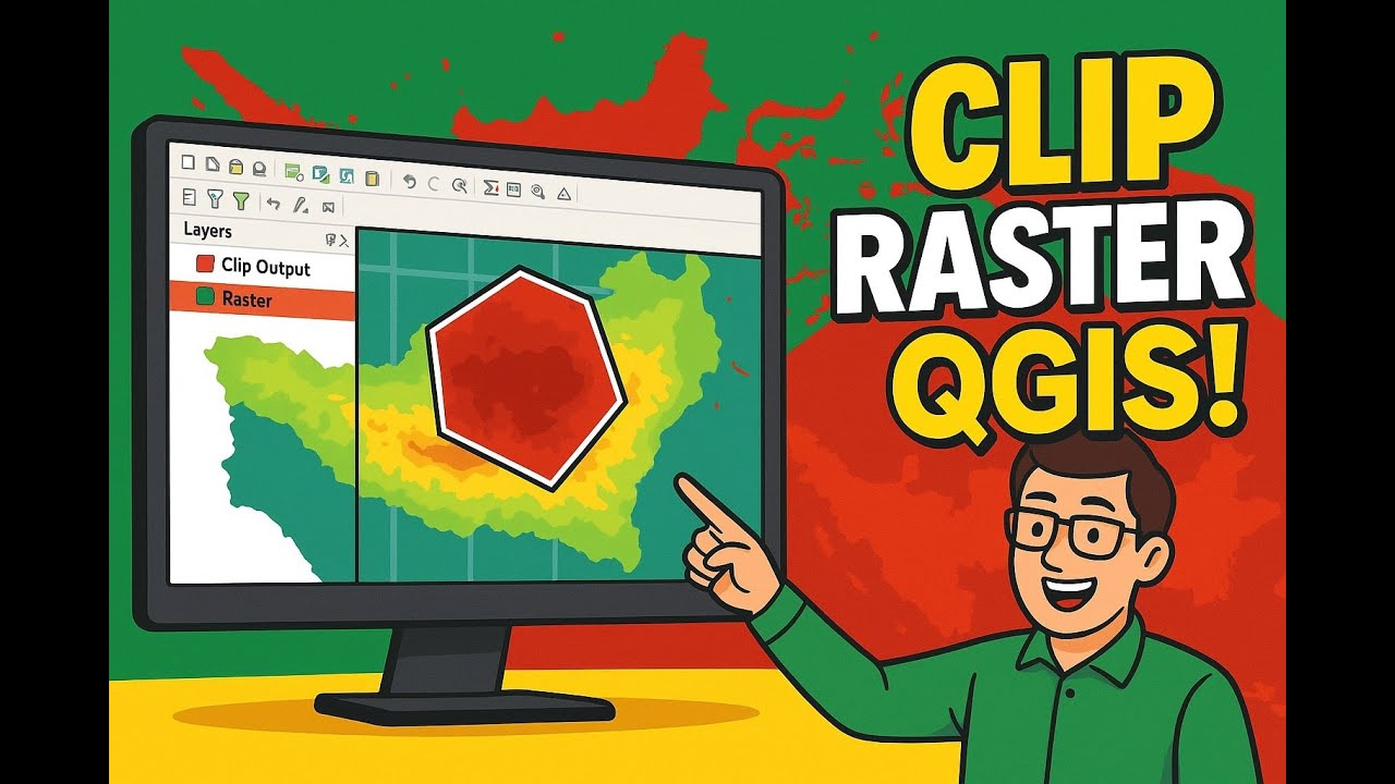 Cara Clip Raster Dengan Polygon di QGIS Tutorial GIS Indonesia - YouTube