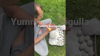 My western husband making Indian sweets.