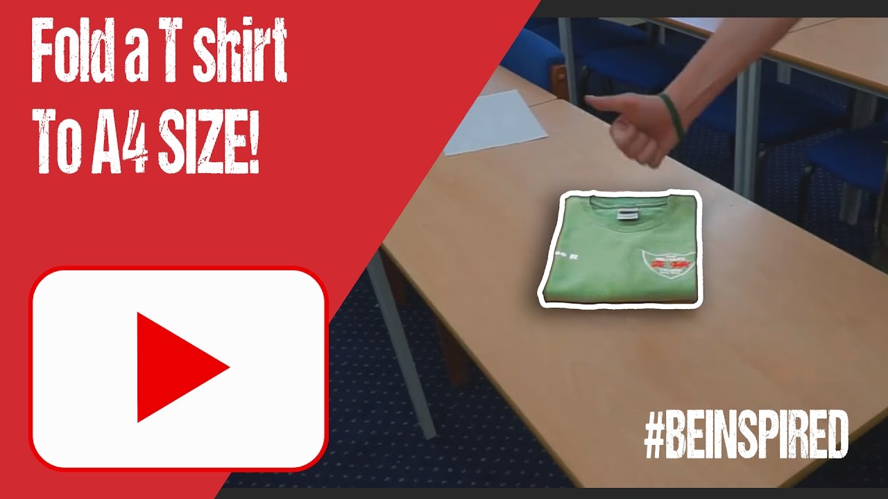 How to fold a T shirt A4 - YouTube