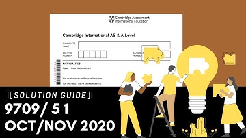 9709/51/Oct/Nov 2020  Probability & Statistics 1 Paper 5 Marking Scheme (MS) *Audio Voiceover