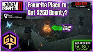 RDR2 Bandit 5 $250 Bounty Best Location to Complete & Escape as Arthur Morgan vs Saint Denis Rooftop screenshot 5