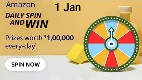 Amazon Daily Spin And Win Quiz Answers Today | 1 January 2022 | Daily QuizTime