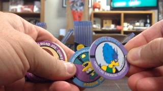 Early 90's Simpsons & DC Comics Skycaps break (pogs)!!!