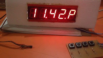 seven segment  clock with temperature  display   using   ds1307  and ds18b20
