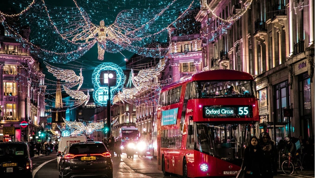 London Christmas Lights Walk 2023 Oxford Street to Piccadilly Circus