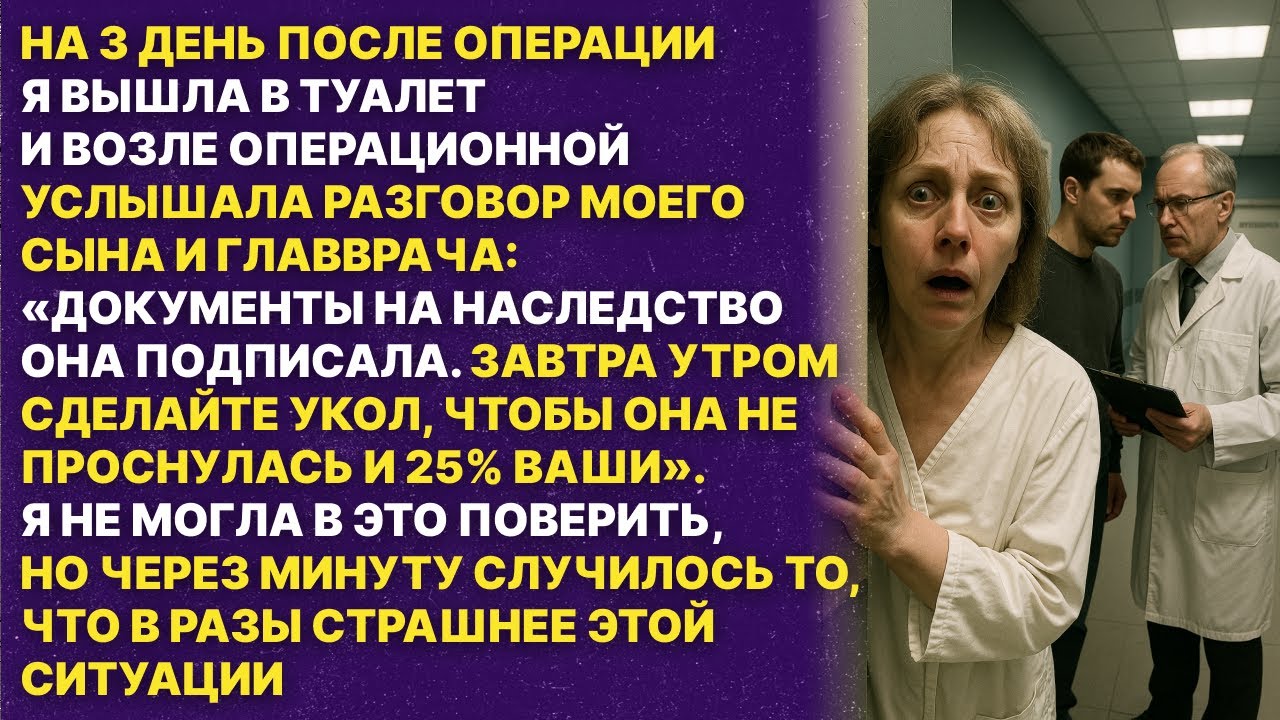 Мой сын просил главврача чтобы я не проснулась, но это не самое страшно...