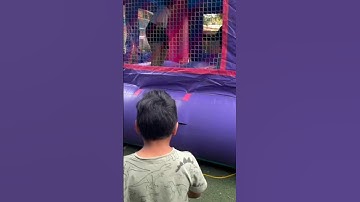 He wasn’t allowed to go on bounce castle