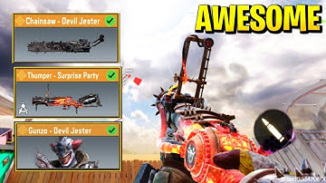 Gunzo Devil Jester, Chainsaw Gameplay Call of Duty Mobile | 2021 Halloween Cod Mobile