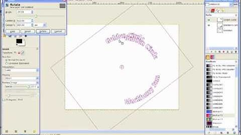 Text on a circular path.