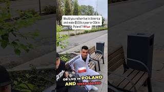 A $100k a year and live in America,  or $30k in Poland? 🤔💰 #money #poland #usa #wouldyourather