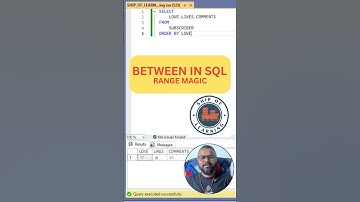 BETWEEN Operator in SQL – The Easiest Range Trick You Must Know🔥#shortsfeed #shorts #learnsql