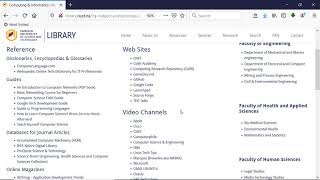 NUST Library’s Subject Portals