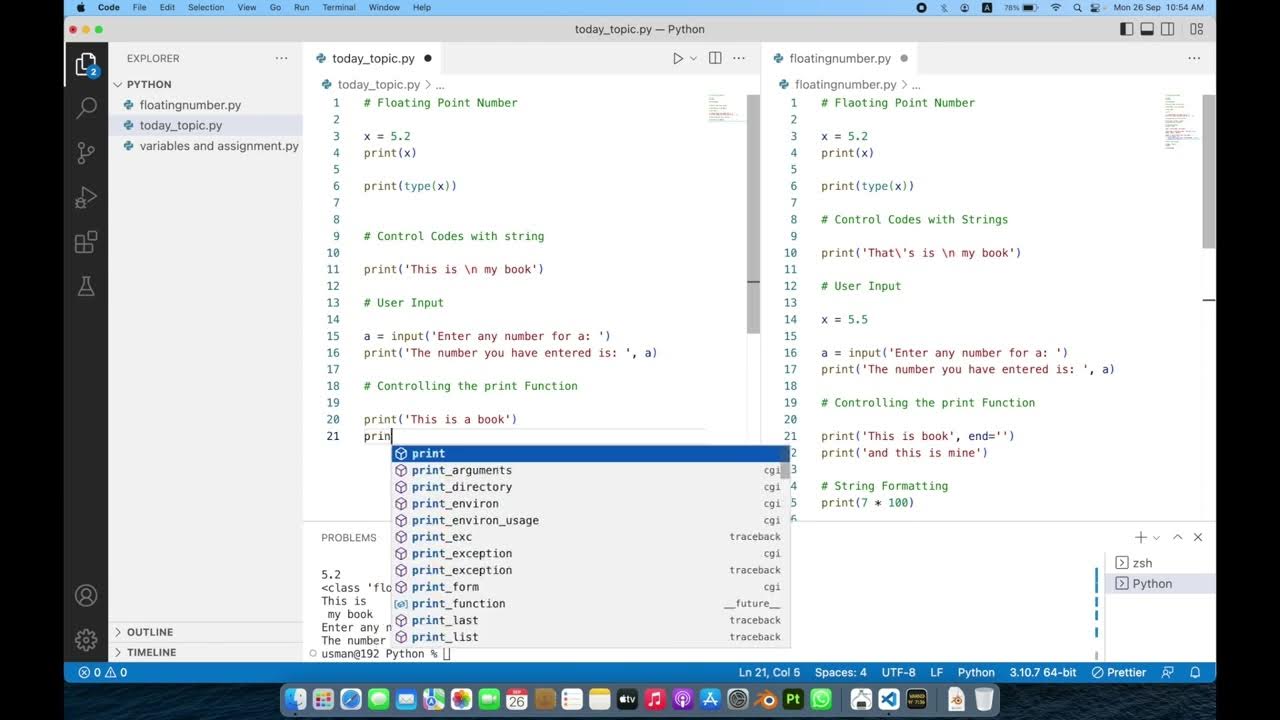 Python Float, String Formatting, String Control and Print Func| Python ...