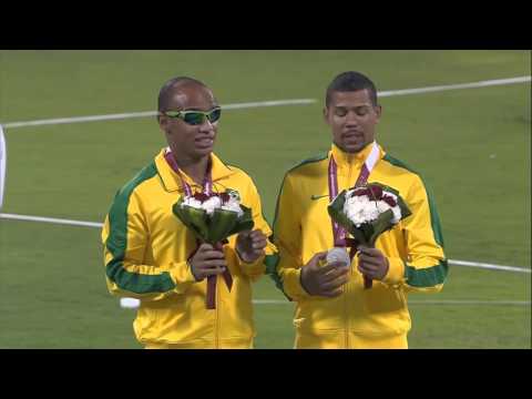 Men's 100m T11 | Victory Ceremony |  2015 IPC Athletics World Championships Doha