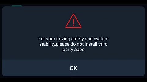 [BYD] For your driving safety and system stability, please do not install third party apps.