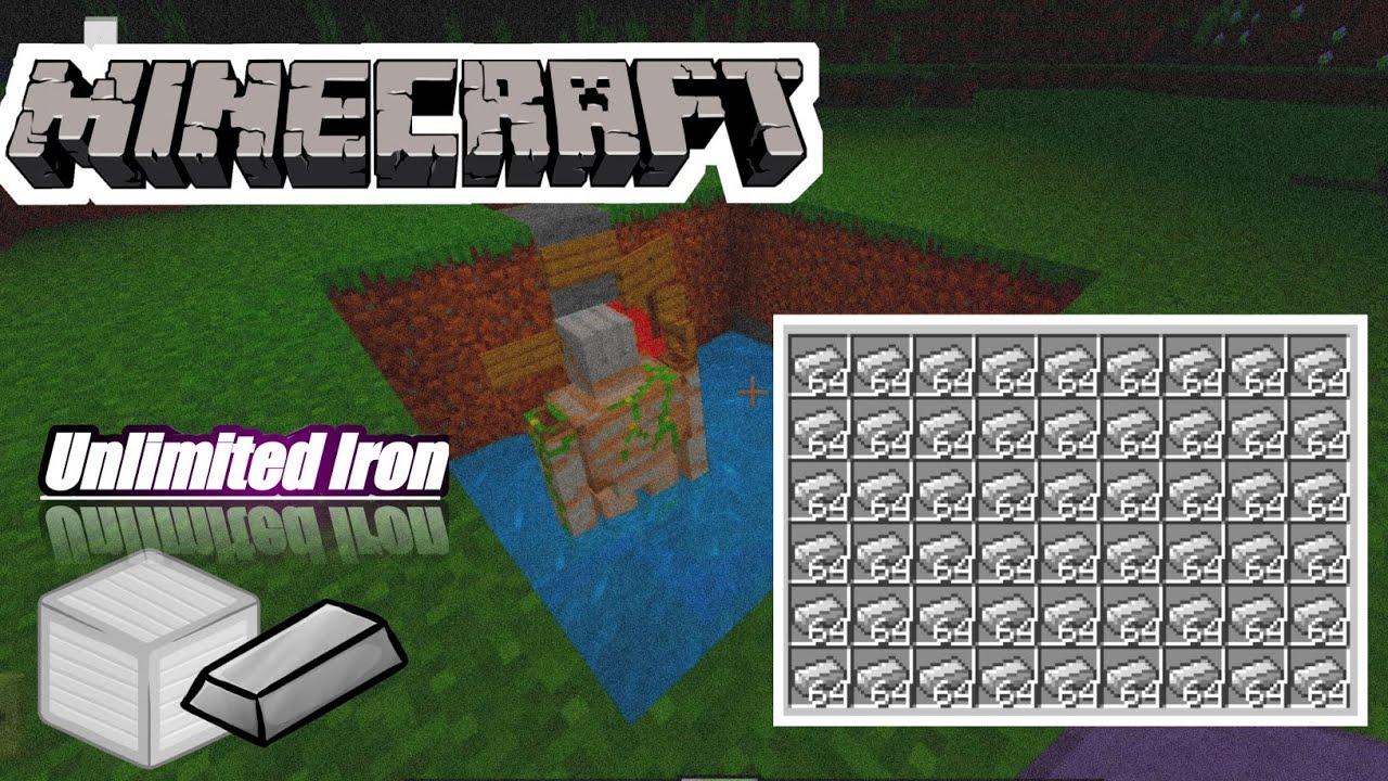 How to make iron farm!! Minecraft Bedrock and pocket edition YouTube