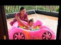 Unboxing Kolam Renang Mobil Mobilan - Balita Lucu Mandi Bola Warna Warni - baby learning colors