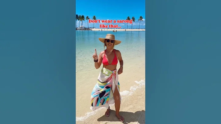 Here’s a fun beach dress that you can make from a sarong! #fashionhacks #sarong #beachwear