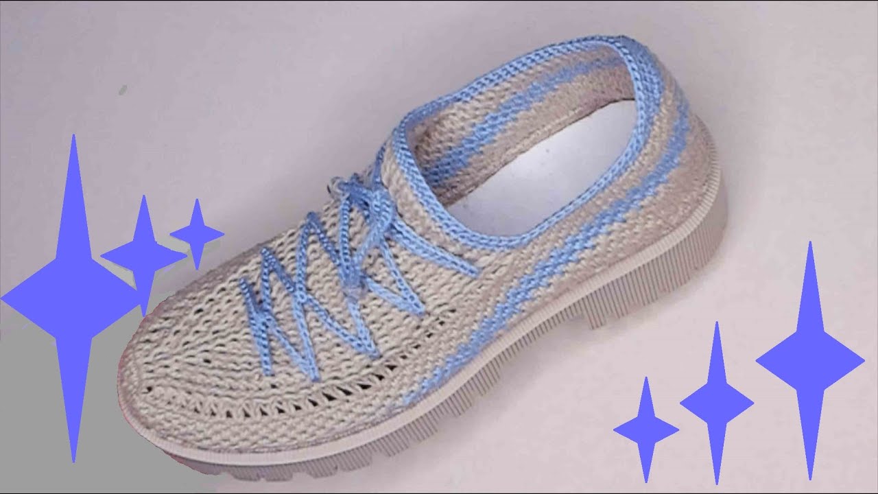 💥⚡ТУФЛИ СПОРТИВНЫЕ WALK💥💝 ВЯЖЕМ КРЮЧКОМ 🔥💥 CROCHET SHOES
