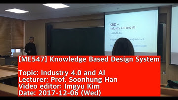 171206 Knowledge Based Design System : Industry 4.0 and AI