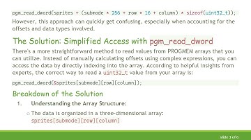 How to Read uint32_t Values from a Nested PROGMEM Array in C+ +  on Arduino