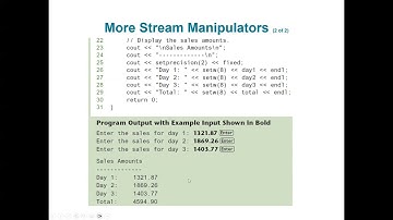 How to Format an Output in C++ using the iomanip header file (input-output manipulators) functions.