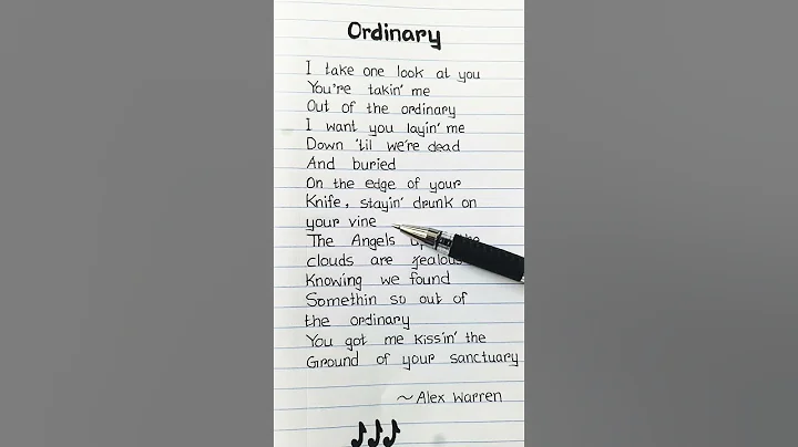 Ordinary song by Alex Warren #ordinary #alexwarren #song #music #trending #lyrics #shorts #short