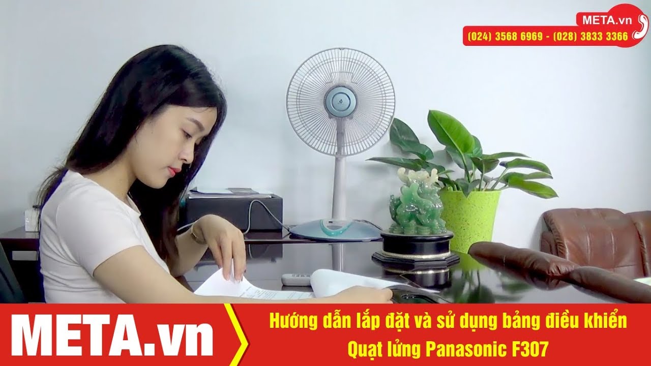 Cách lắp đặt, sử dụng Quạt lửng Panasonic F307 - Quạt có điều khiển từ xa, hẹn giờ, chạy êm