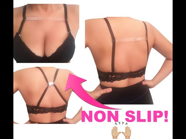 NON-SLIP  Bra Strap Holder - How to Clip on to Hide Bra Straps, Racerback  T Back Style 