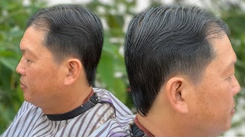 Chia sẻ cắt kiểu tóc chân phương chải thấp, cắt tóc vỉa hè/lê vững barber shop