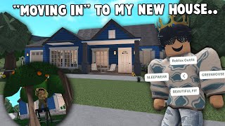 moving into my NEW BLOXBURG HARD MODE HOUSE... NEW OUTFITS, FARMING and more..