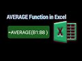 Execal AVERAGE Function Explained |Easy Excel Tutorial for Beginners #exceltutorial 