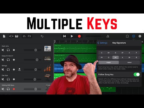 Multiple KEY SIGNATURES in GarageBand iOS (Follow song key)