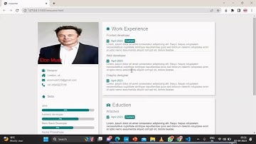 create a resume template using HTML & CSS