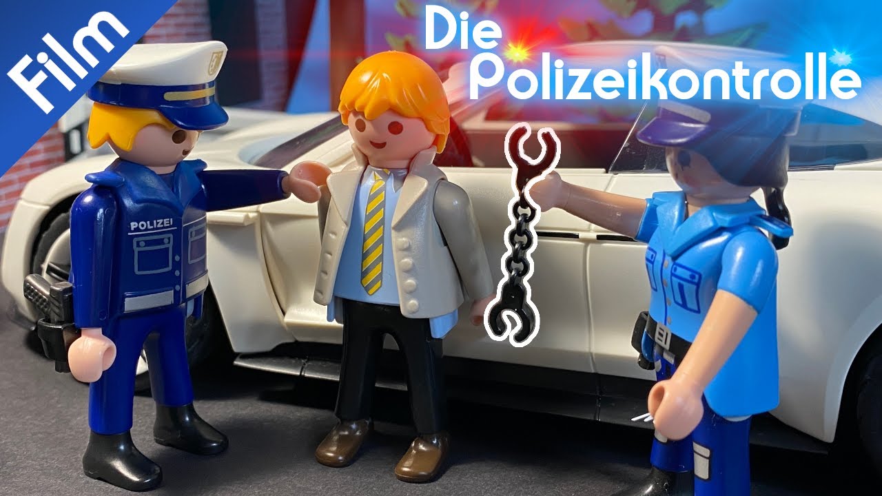 Die Polizeikontrolle: Der flüchtige Porschefahrer - Playmobil® Stop Motion Film für Kinder