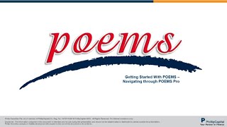 POEMS Webinar: Navigating through POEMS Pro