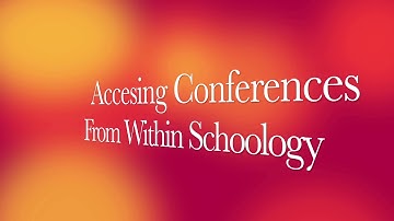Accessing Conferences from Within Schoology