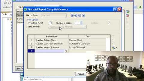 MAS 90 (Sage 100) General Ledger - Financial Reports - Part 1