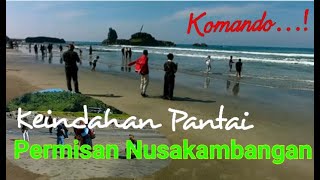 The family's first time to the Permisan Nusakambnag Beach (Keindahan Pantai Permisan Nusakambangan)