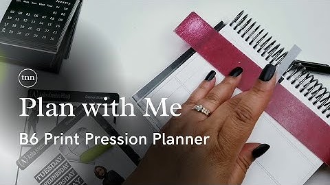 PWM|DWM| B6 Print Pression Planner| Week of January 25, 2021