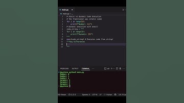 Python Dynamic Code Execution  in 58 seconds! ⚡️ #shorts
