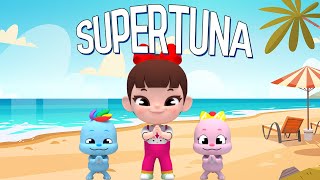SuperTuna Challenge! Jin of BTS SuperTuna Song LimeTube Animation | Super Lime And Toys Resimi