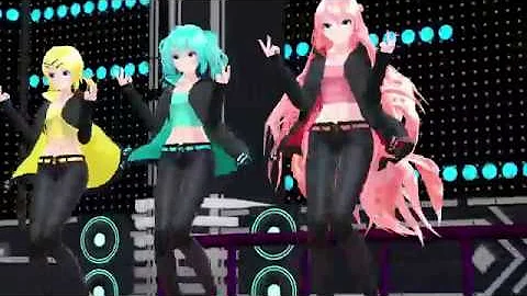 [MMD] Take A Hint nightcore- miku rin luka