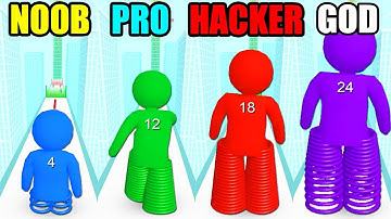 NOOB vs PRO vs HACKER vs GOD in Spring Legs Runner