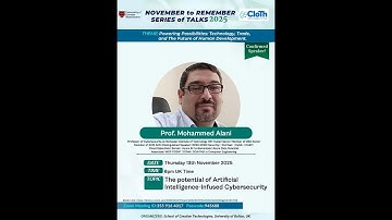 November to Remember Series of Talks 2025 with Prof Alani