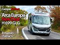 Arca Europa New Deal H 699 GLG, il nuovo motorhome Arca: eleganza, telaio AL-KO e doppio pavimento