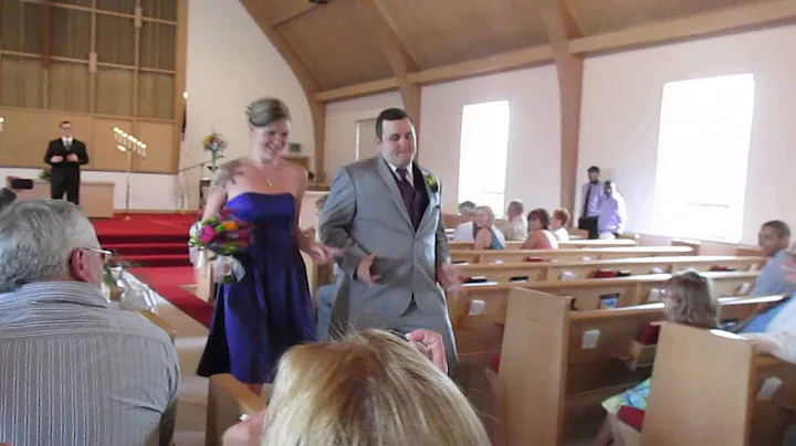 Ashley Miller-Woodmanse...  dancing down the aisle...