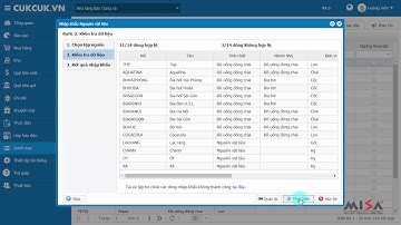 CUKCUK VN Nhập khẩu danh sách nguyên vật liệu từ file excel